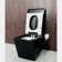 Square Smart Toilet With Built-In Tank For Modern Bathroom, Remote Control, Tankless Bidet Toilet With Foot Touching Lid Opening, Auto Flush, Heated Seat, LED Digital Display, User Memory, White