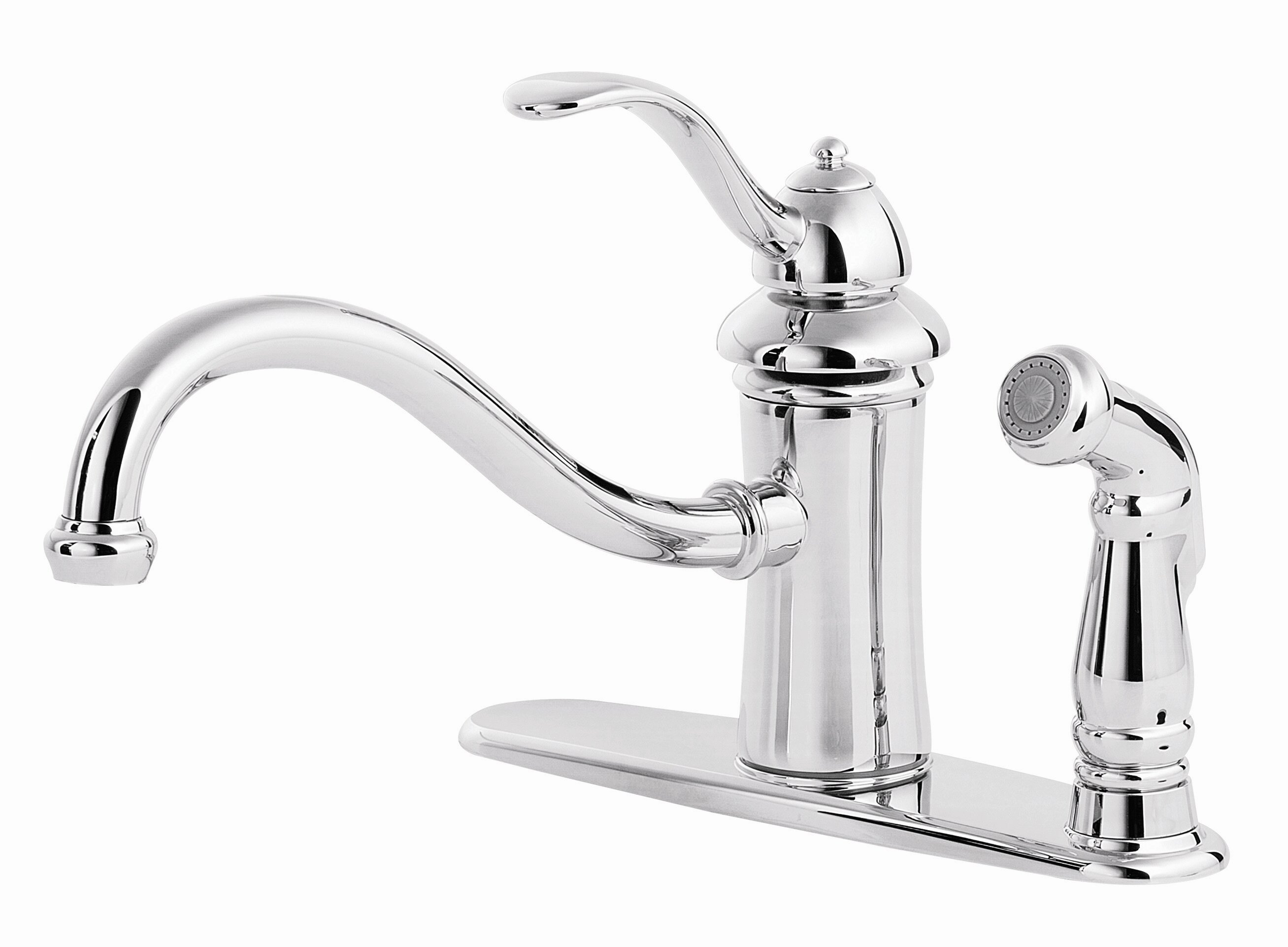 Pfister Marielle Single Handle Deck Mounted Kitchen Faucet With Side   Marielle Single Handle Deck Mounted Kitchen Faucet With Side Spray 