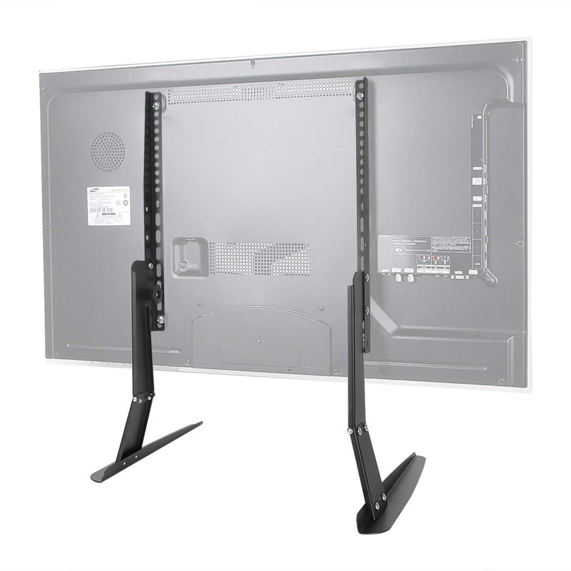 Aivis Black Adjustability Multi Screen Desktop Mount for Greater Than 50" with Shelving, Holds up to 50 kg.