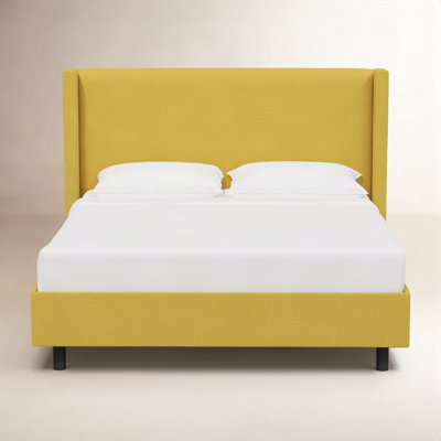 Hanson Upholstered Wingback Platform Bed