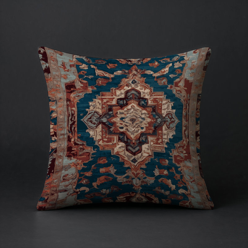 Coussin décoratif intérieur et extérieur Modern, Carré 20 po, Brun oriental 11