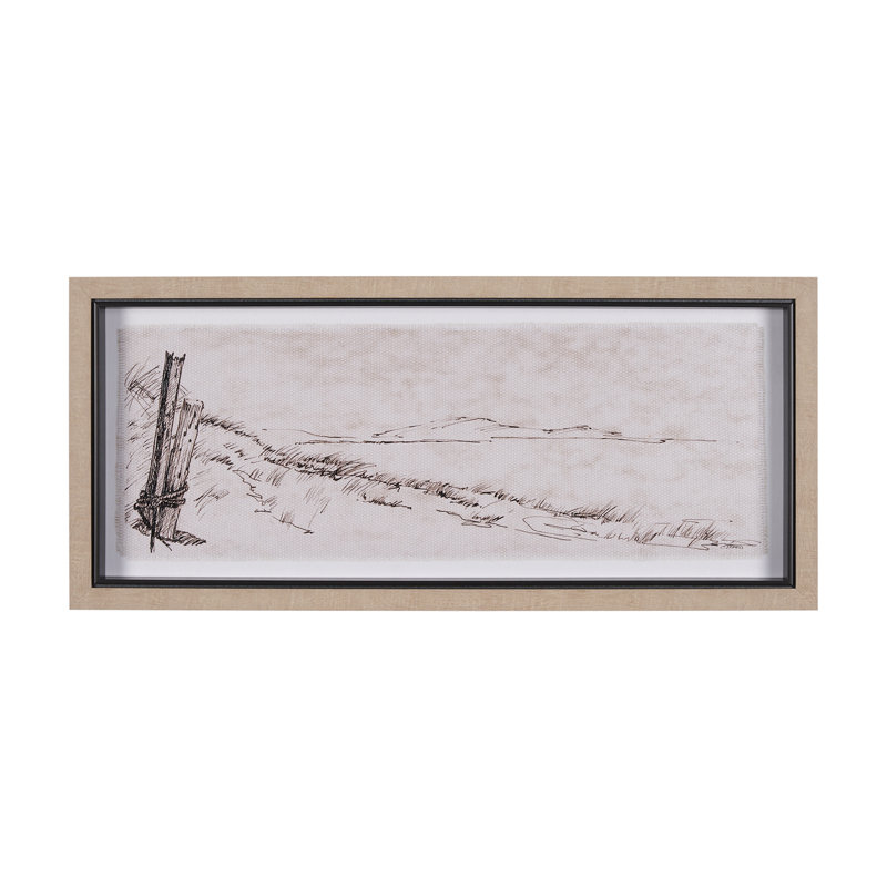 Sur le rivage, reproduction d'art texturée encadrée à la main, On The Shore I