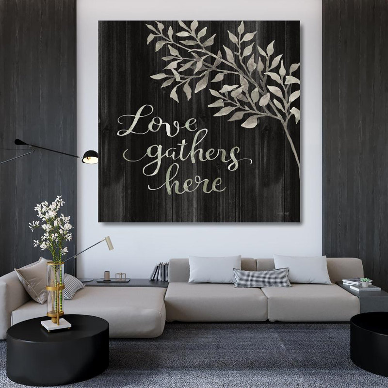 «Lark Manor ™ Jacobs, Cindy Gallery, art sur toile tendue« Love Gather Here », H 36 po x l 36 po