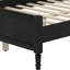 Lit plateforme classique en bois avec tête et pied de lit-129458450-129458453