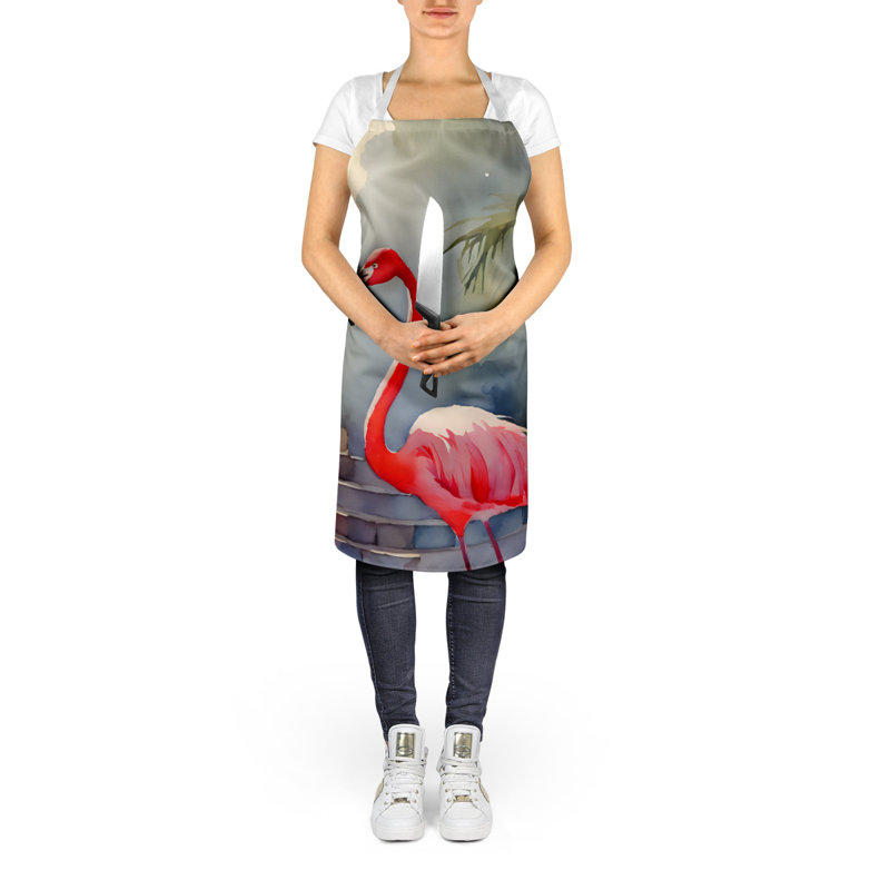 Tablier flamant rose
