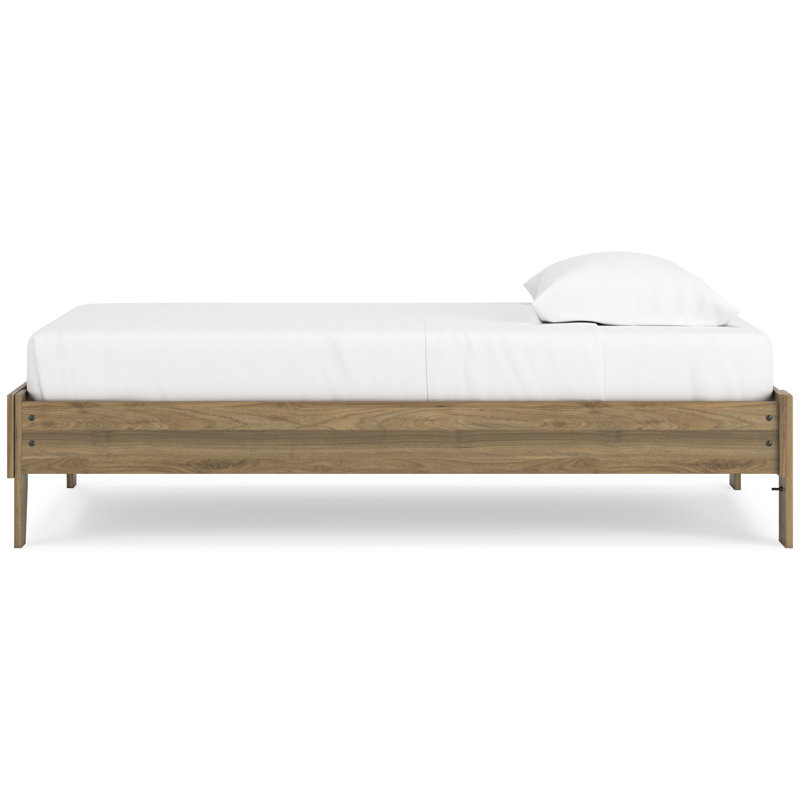 Deanlow Twin Wood Platform Bed with Storage Drawer