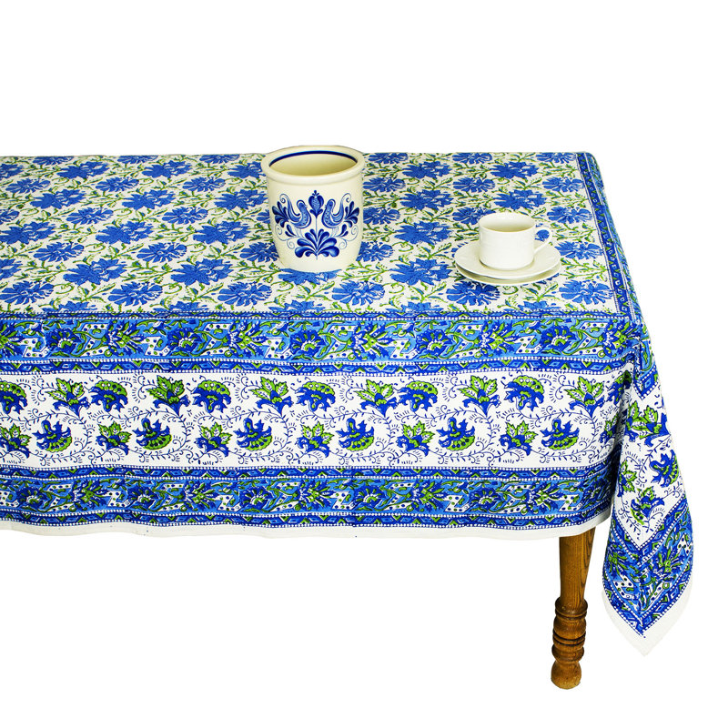 Lotus Flower Tablecloth, 90" W x 60" L