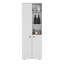 Riner Multistotage 67" H With 5-Tier Storage Shelves And 2 Doors, White-430513709