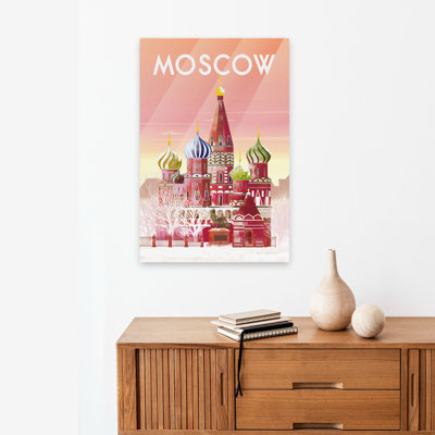 Moscow - Adventure Architecture Coral Graphics Art