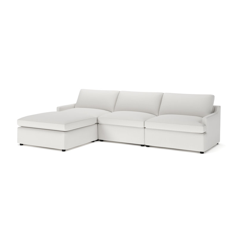 Canapé modulaire rembourré 4 pièces Essex, Tissu beige Macarena
