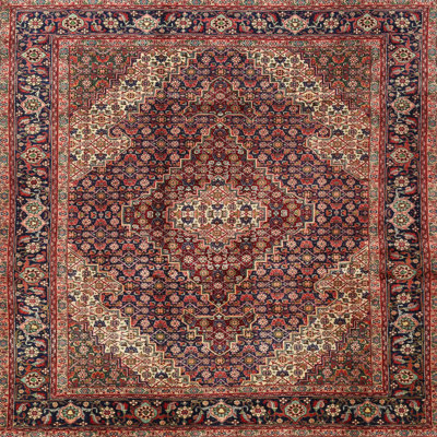 Tapis brun à motif oriental