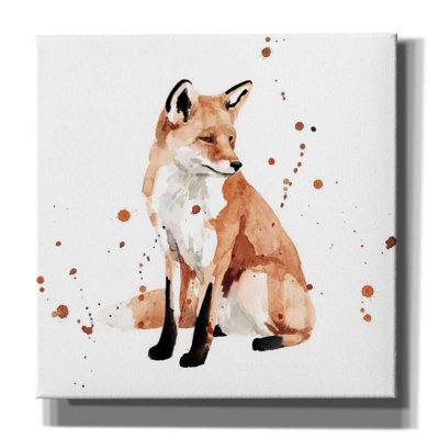 «Watercolor Fox II» par Victoria Barnes, estampe numérique sur toile