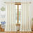 Semi Sheer Rod Pocket Curtain Panel with Tassel Fringe – Faux Linen Textured, Light Filtering, 1 Panel-509945934-509945922