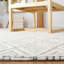 Tapis géométrique en laine et en coton tissé à la main avec latex Marbella-522680003