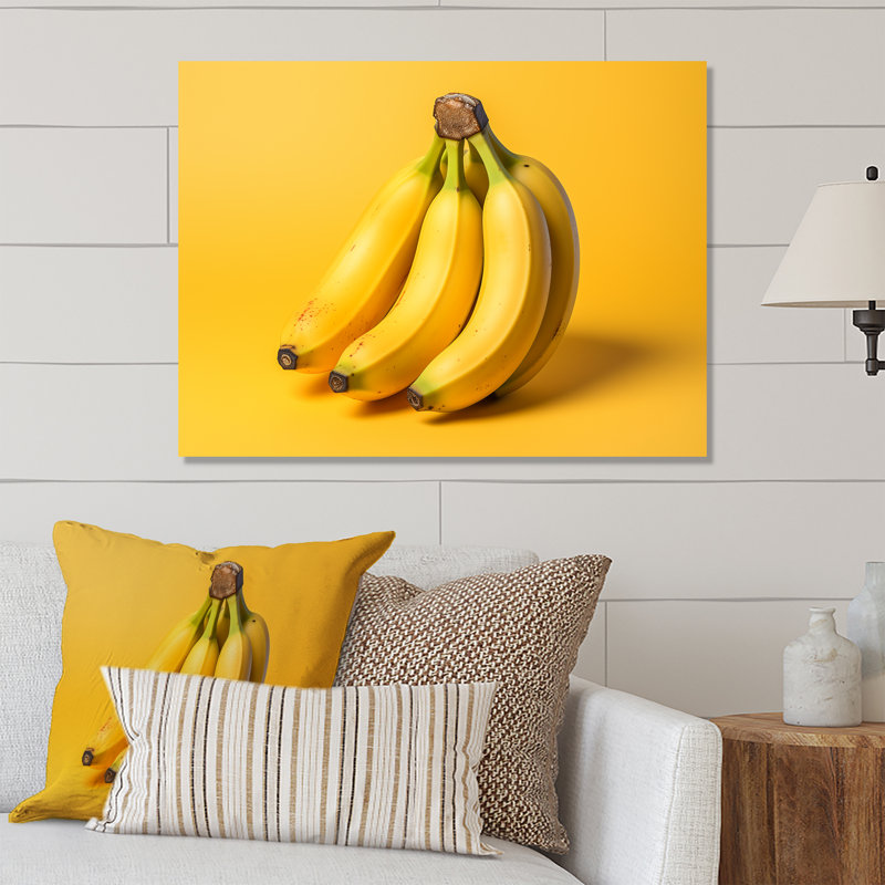 Electric Banana Pop - fruits, art mural en métal, H 30 po x l 40 po x P 1,5 po