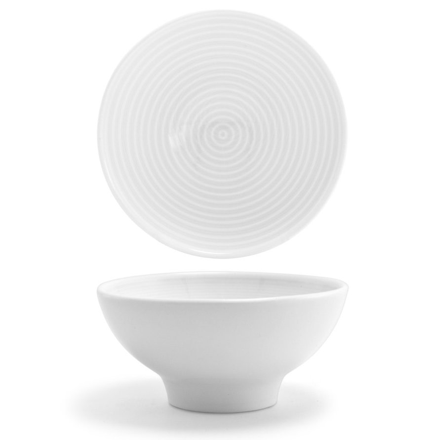 Spiral 11 oz. Footed Rice Bowl (Set of 12) Front Of The House 