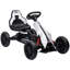 Kart à pédales pour enfant avec siège réglable, essieu pivotant, blanc classique, 39,25 pouces pour l'extérieur