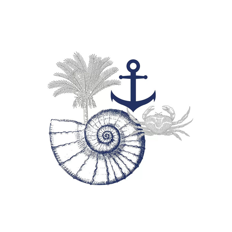 Adventures At Sea V by Kimberly Allen - Wrapped Canvas Gallery-Wrapped Canvas Giclée, 45.72 cm H x 45.72 cm W