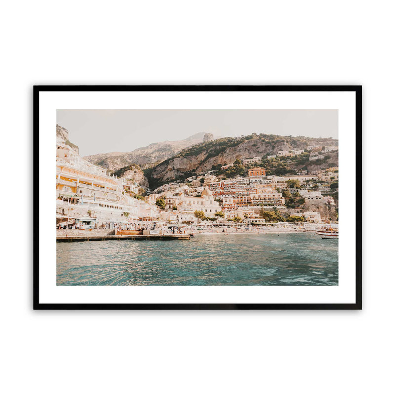 Coastal Splendor, impression roulée, sans cadre, H 19 po x l 25 po x P 1,25 po, Cadre photo noir satiné