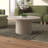 Rollan 32" Wide Round Fluted Coffee Table in Alder White-1574360518