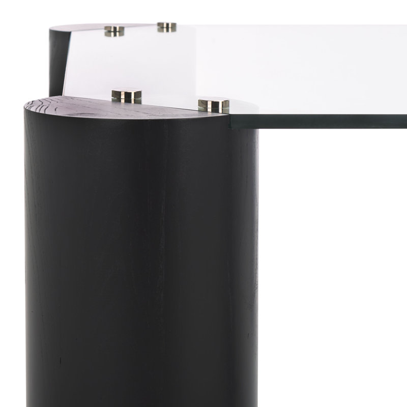 Northlakes Glass Top Coffee Table, Black
