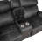 Hirah Dark Gray Microfiber Manual Recliner Loveseat With Cupholder Function And Built-In USB Port