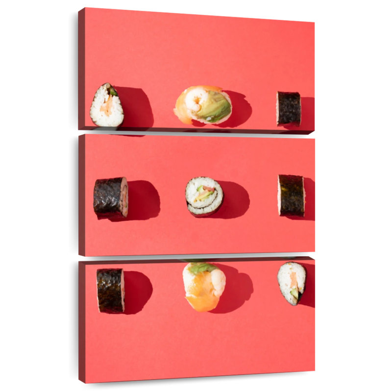 Yarlin sushi sur corail, H 74 po x l 48 po