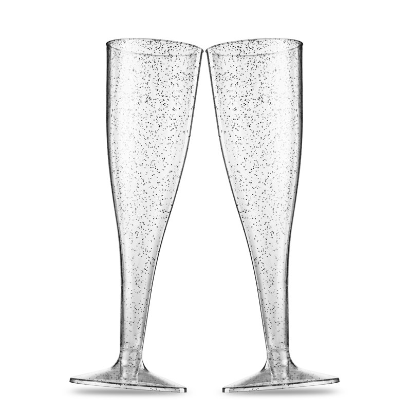 Paquet de 100 flûtes à champagne en plastique jetables 5 oz