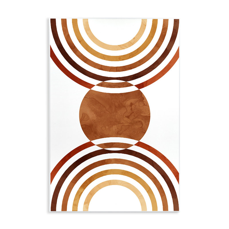 «Ay-927-Wood Boho Earthy Arches On Canvas» par Lil 'Rue, reproduction, H 15 po x l 10 po x P 0,5 po