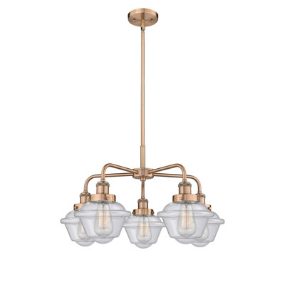 Grourke 5 - Light Glass Dimmable Chandelier