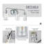 Applique murale pour salle de bain 3 lumières 24 po avec abat-jour en verre granuleux transparent 24 po Chrome