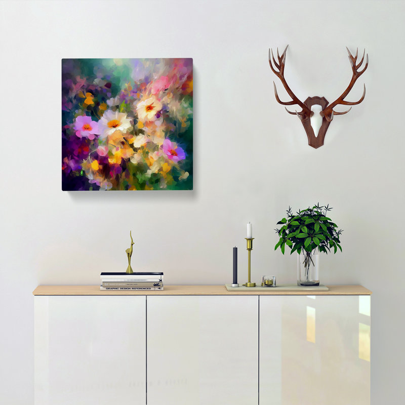 Floral Impressionism - No Frame Print, 35cm H x 35cm W x 3cm D