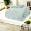 Édredon réversible en velours luxueux Sherpa, turquoise