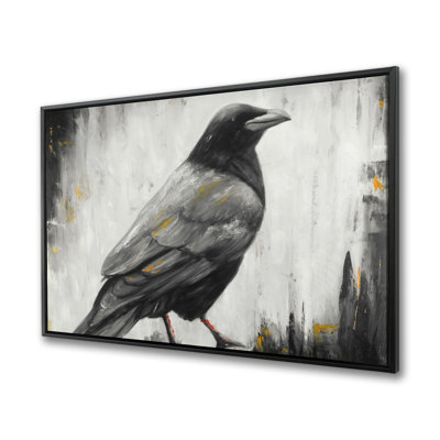 Crow Bird - Framed Canvas Livingroom Decor | Home Art