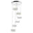 24-Inch 6-Ring Chandelier with Integrated LED, Chrome Finish – Modern Glam Ceiling Light Fixture for Living Room, Dining Room, Entryway