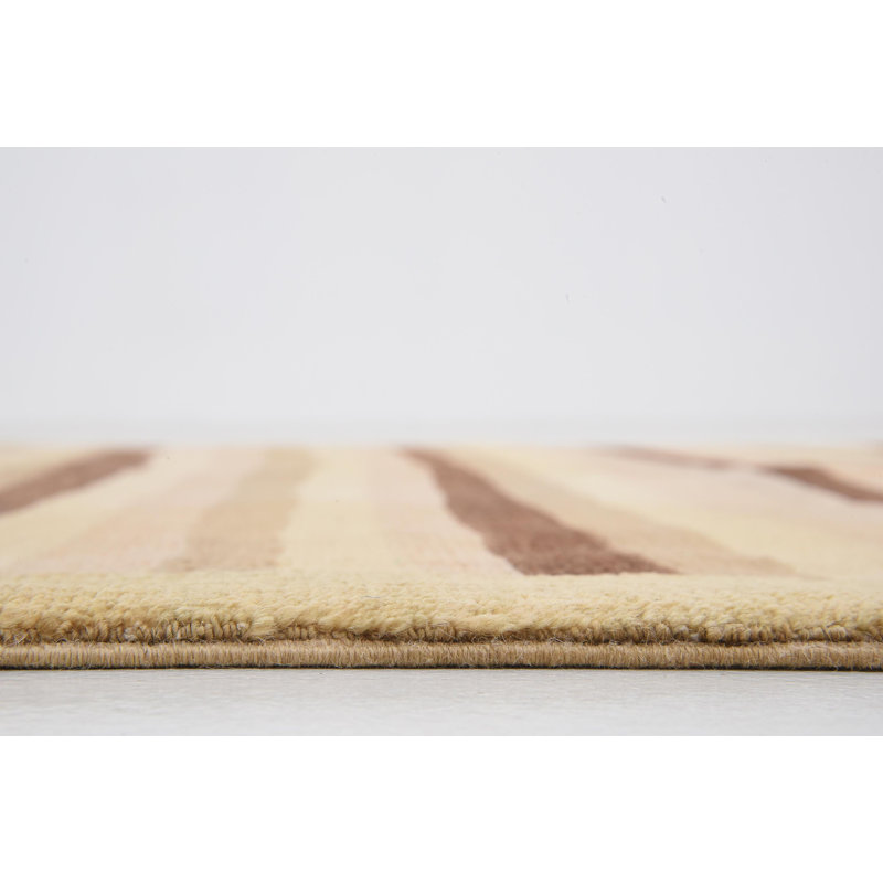Tapis en laine beige 4 pi 7 po x 6 pi 4 po one-of-kind main noué la Nash