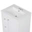 "Meuble-lavabo de 24 pouces avec rangement, tablette réglable, panneau de fibres à densité moyenne et bois d'hévéa, cloisons amovibles, finition blanc brillant"