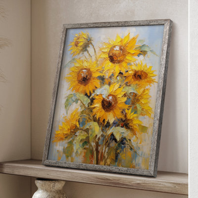 Reproduction encadrée FLORAL Series CDLIX - bois massif