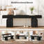 Banc d'entrée, long banc à chaussures noir 59 "avec bases arquées, mobilier d'intérieur en bois pour le hall d'entrée-980292016