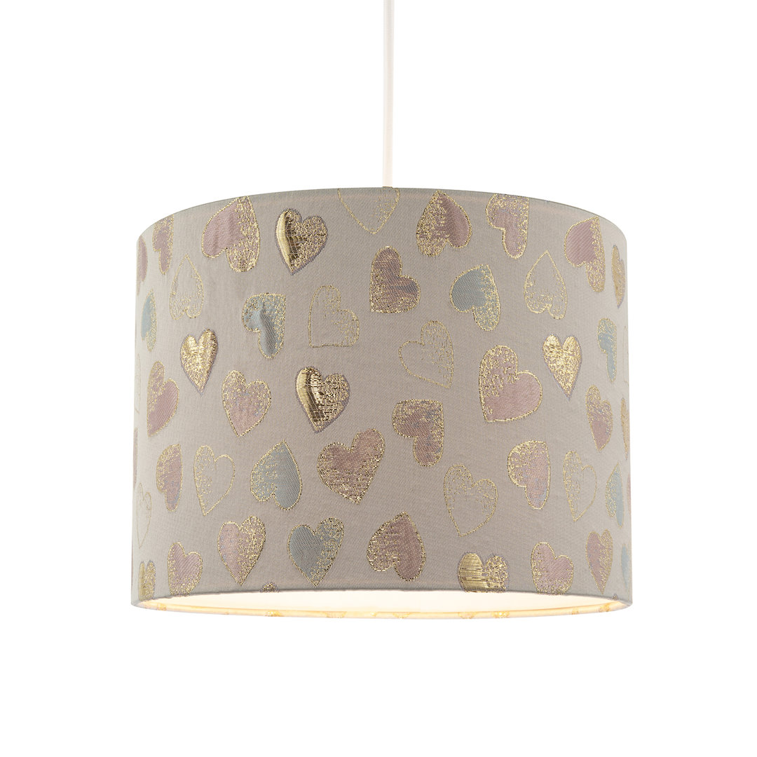 18cm H Fabric Drum Lamp Shade ( No Direct Attachment Method ) in Gold