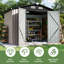 8.0 ft. W X 6.0 ft. D Outdoor Storage Metal Shed with Floor for Patio, Garden, Lawn