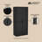 Rivington 79" H x 38" W Modern 5-Shelf Bookcase Cabinet in Black-116164076