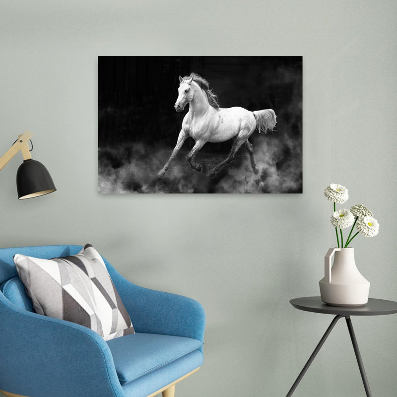Art mural cheval abstrait Fergana, 24" H x 16" W