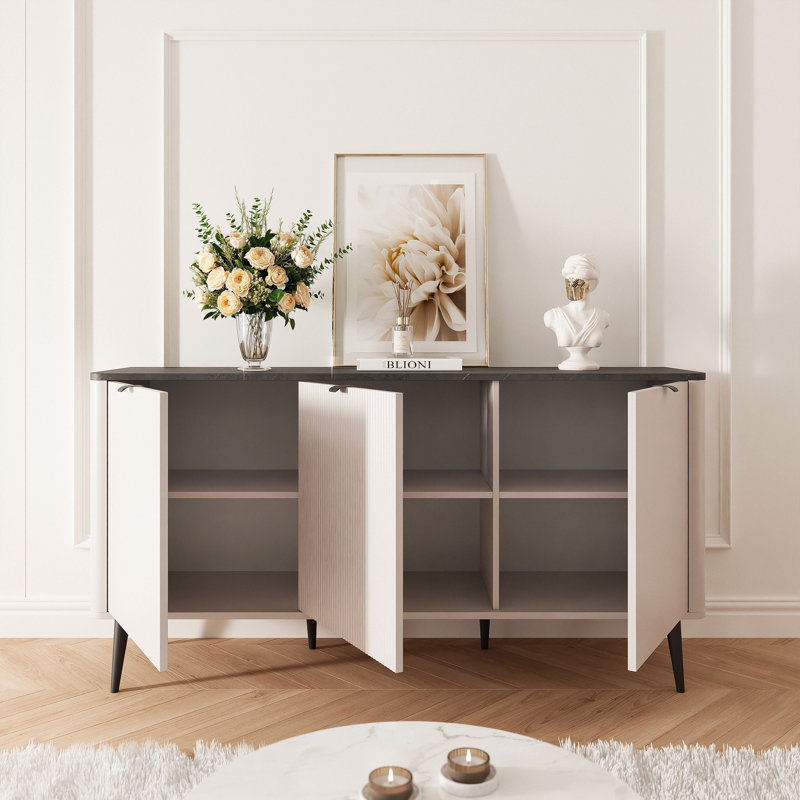 Navani Corner Accent Cabinet, Grey Stone