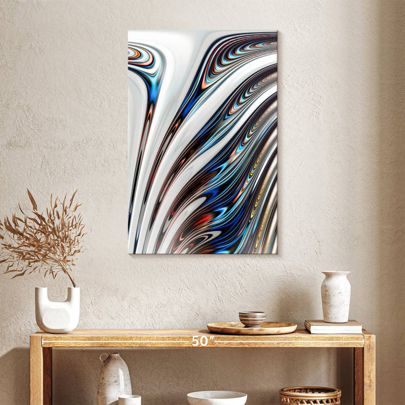 Avery Liquid Chrome Abstract, 36" H x 24" W
