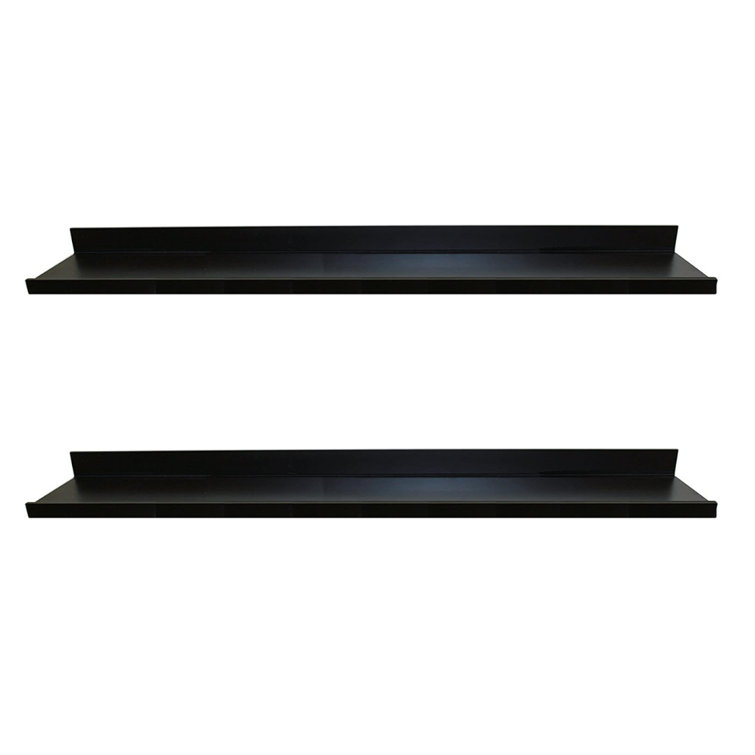 Small Black Shelf Floating Shelves Wall Decor Ledge and Hardware