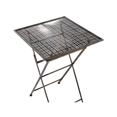 BORMIO Square Metal Folding Outdoor Bar Table , 60cm W 60cm D