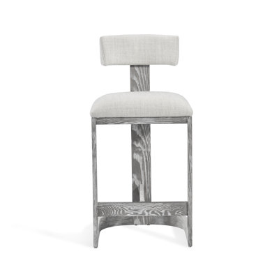 Brooklyn Upholstered Stool with Solid Wood Frame