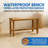 EcoDecors Eleganto Earthy Teak Classic Shower Bench in Earthy Teak Finish - 35 inches Length