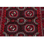 Tapis rouge en laine noué à la main de conception unique 3 pi 5 po x 6 pi 4 po Addey